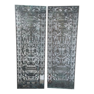 Pair of 19th Century Antique Decorative Bronze Panels For Sale