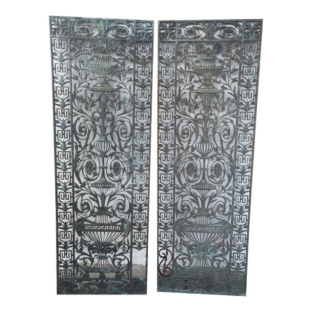 Pair of 19th Century Antique Decorative Bronze Panels For Sale