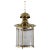 Italian Brass and Glass Pendant Lamp, 1970s For Sale