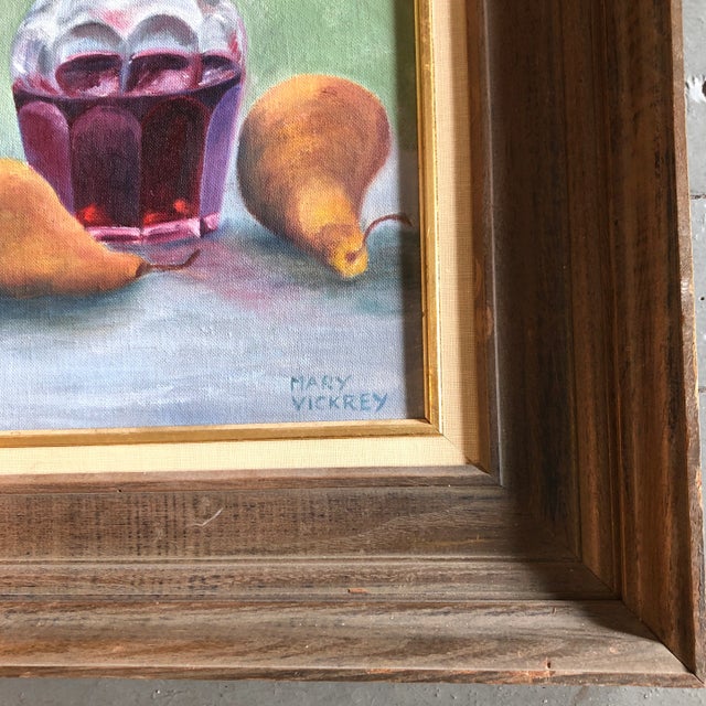 Original 12 x 16 painting on canvas board Signed lower right overall size with vintage frame is 18.5 x 22.5