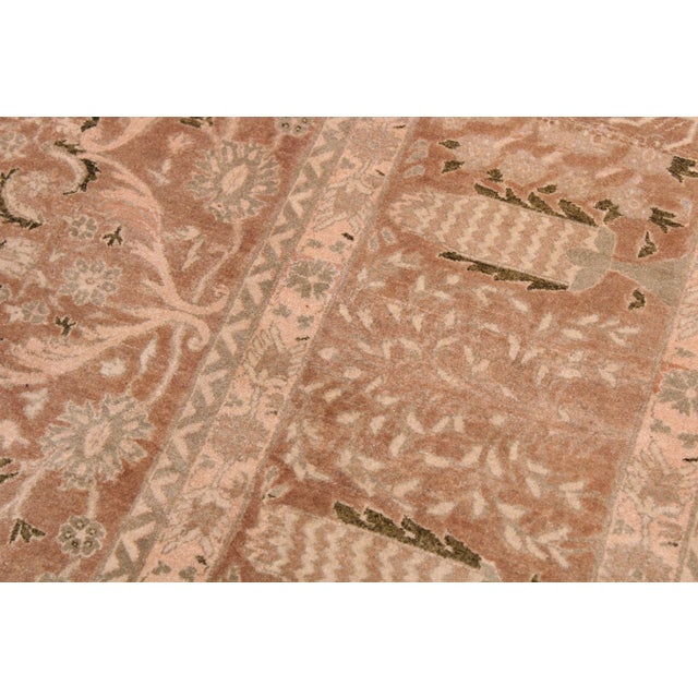1990s Medallion 1990's Pak-Persian Tan/Tan Wool Rug - 9'0'' X 11'6'' For Sale - Image 5 of 9