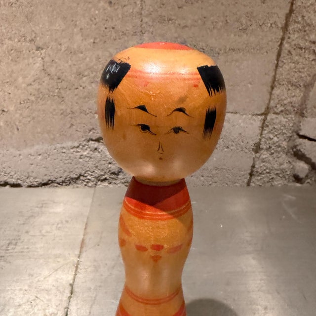 Traditional Japanese Kokeshi Doll Signed, Mid Century Modern Japan For Sale In San Diego - Image 6 of 10