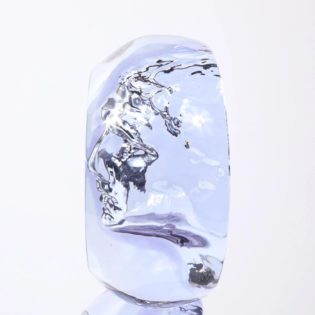 Mid-Century Hand-Blown Murano Glass Portrait Sculpture Signed Pino Signoretto For Sale - Image 9 of 18