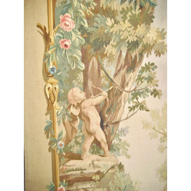 Mid 19th Century French Aubusson Pastoral Scene Tapestry For Sale - Image 9 of 12