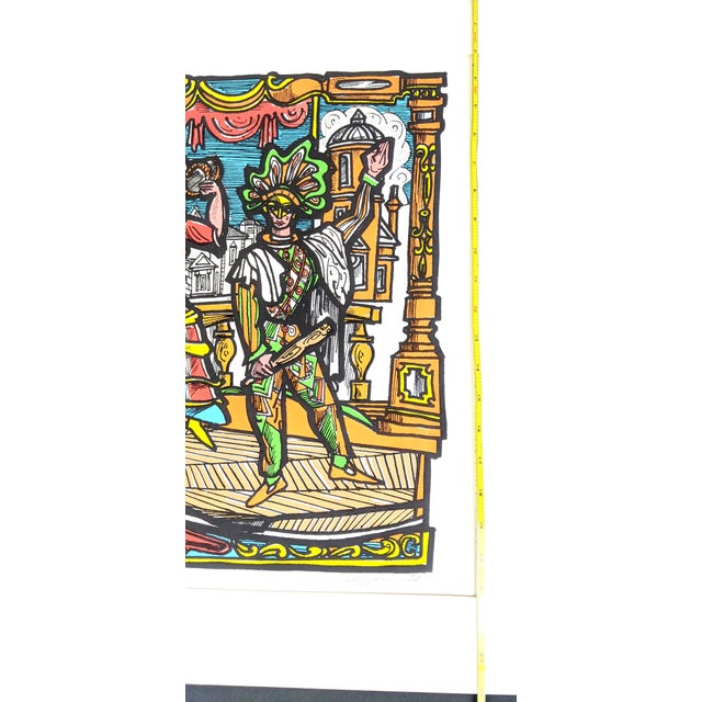 Commedia Dell'Arte Signed Limited Edition Serigraph by Marius Sznajderman, 1983 For Sale In New York - Image 6 of 15