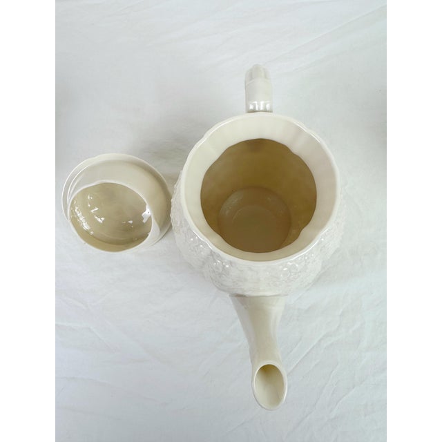 1940s 1940s Lenox Hawthorne White Tea Set- 3 Pieces For Sale - Image 5 of 12