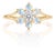 Natural Moonstone Flower Ring | Gemstone Split Shank Ring | Floral Cluster June Birthstone Ring Us 7 (All Sizes Available) For Sale