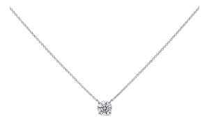 14K White Gold 1.00 Cttw Lab Grown Diamond Solitaire Pendant