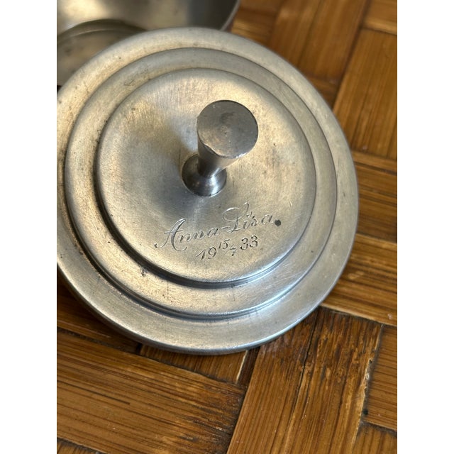 Lidded Pewter Jewelry Box Sweden 1932 For Sale In Philadelphia - Image 6 of 7
