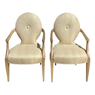 Pair of Signed Donghia Modern Designer Arm Chairs For Sale