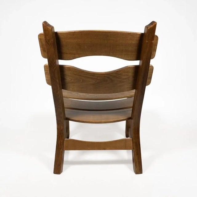 Vintage Brutalist Oak Fireplace Lounge Chairs & Side Table by Dittmann for Awa, 1960s, Set of 3 For Sale - Image 6 of 17