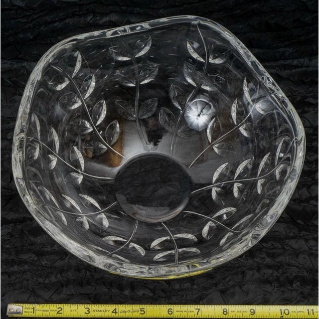 1990s 1990s Tiffany & Co. Crystal Floral Vine Bowl 9 1/2" For Sale - Image 5 of 7