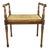 20th Century Carved Wooden Bench with Caning For Sale