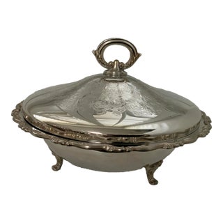 1970s Oneida Silverplate Chaffing Dish For Sale