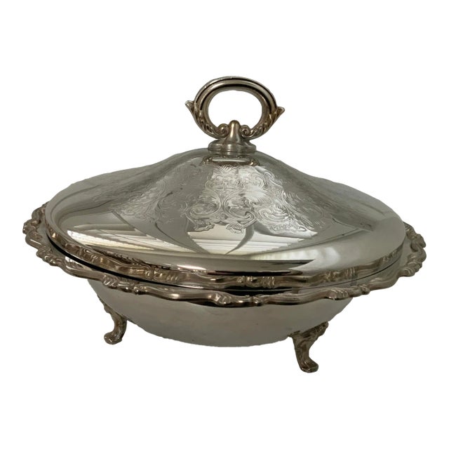 1970s Oneida Silverplate Chaffing Dish For Sale