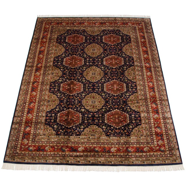 Transitional Vintage Fine Pakistani Caucasian Design Rug - 9'1" X 12'1" For Sale - Image 3 of 7