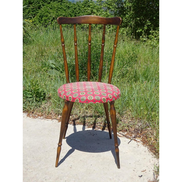 Mid-Century Modern Wood and Fabric Chairs, Set of 2 For Sale - Image 3 of 18