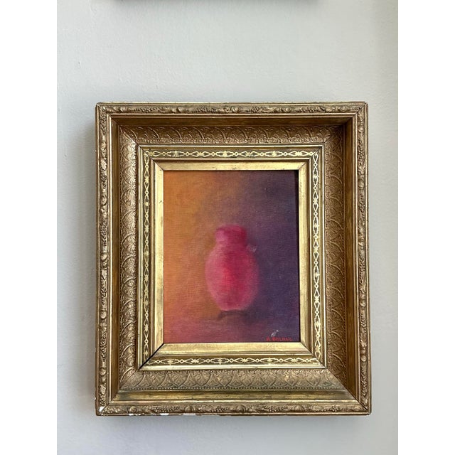 Vintage Boho Original Abstract Expressionist Still Life on Canvas For Sale In West Palm - Image 6 of 12