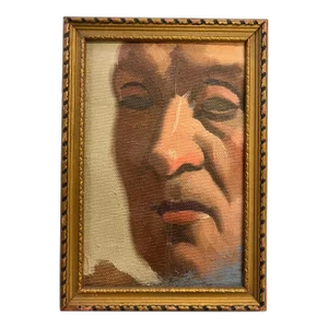 1950s Portrait Oil Painting of a Gentleman by Louis Ferretti, Framed