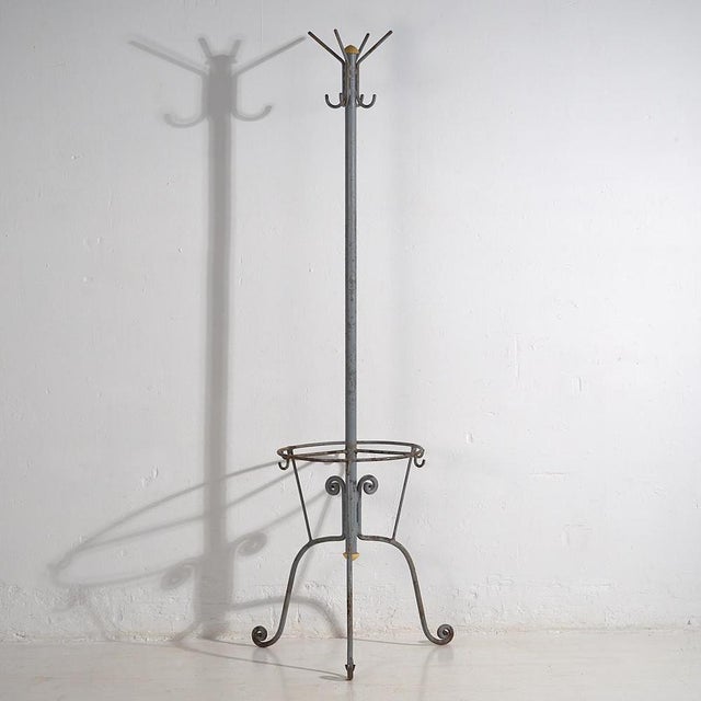 Vintage Iron Hall Coat Rack, 1920 For Sale - Image 9 of 9