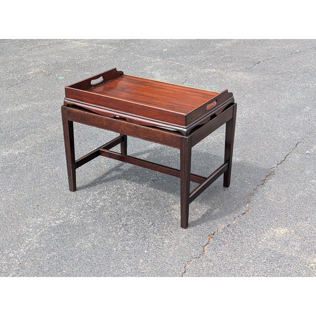 Late 19th Century English Mahogany Butler’s Tray Top Table For Sale In Washington DC - Image 6 of 12