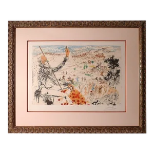 Mid 20th Century "The Golden Age" Signed Lithograph by Salvador Dali, Framed