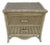 Vintage Nightstand Wicker Rattan Tan Two Drawer For Sale