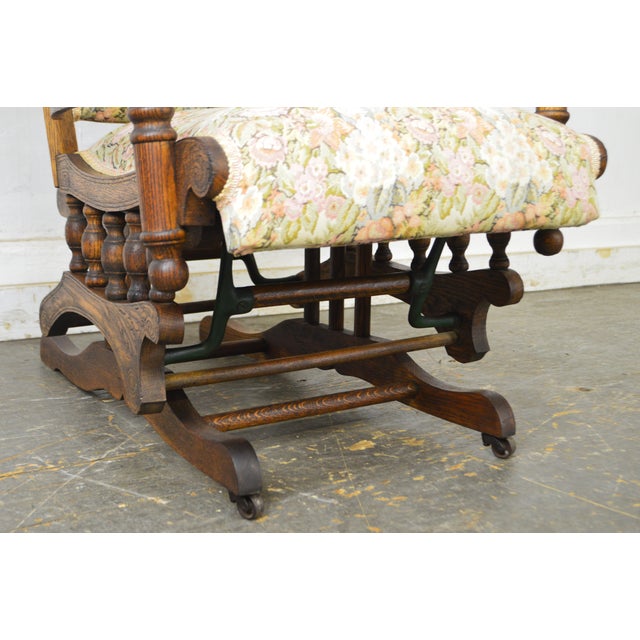 Antique 19th Century Victorian Oak Platform Rocker Chairish