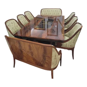9 Piece English Art Deco Dining Set