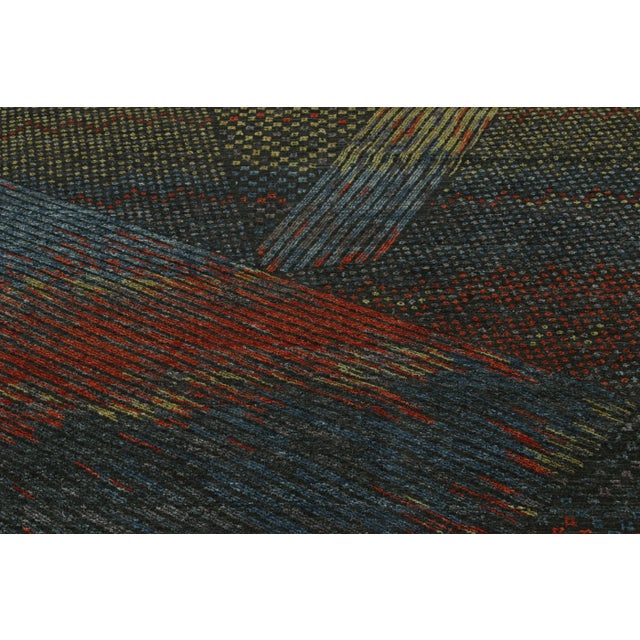 Rug & Kilim Contemporary Wool Rug With Geometric Abstraction, by Rug & Kilim, Pakistan For Sale - Image 4 of 5
