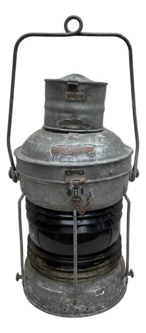 Ships Lantern With Ruby Red Lens