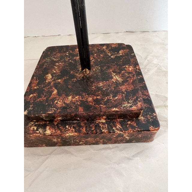 Metal Vintage African Inspired Metal Female Sculpture With Leopard Print, Handcrafted Global Eclectic Figurine, 18.5 For Sale - Image 7 of 11