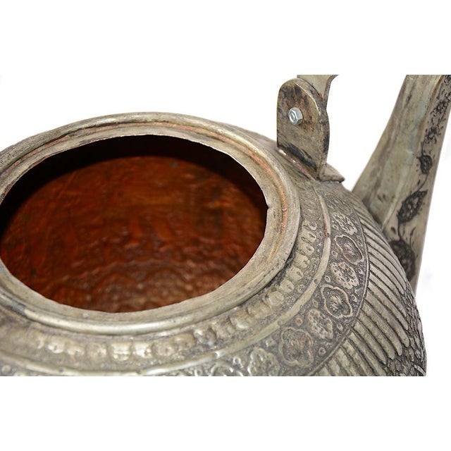 Large Copper Tea Pot with Engraving, 1940s For Sale - Image 14 of 16