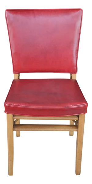 Mid 20th Century Louis Rastetter & Sons 'The Solid Kumfort' Red Leather Folding Chair