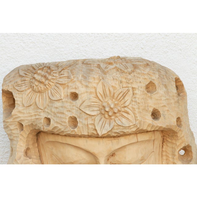 Large Carved Wooden Buddha Statue For Sale In Los Angeles - Image 6 of 10