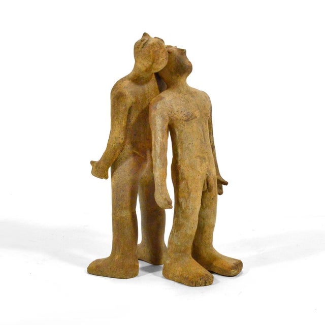 This terrific and evocative sculpture of two male figures with their eyes fixed on the heavens has great presence, whether...