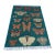 Teal Butterfly Moth Pictorial Hand-Knotted Wool Rug - 3'4" X 4'10" For Sale