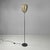 Italian mid-century modern steel floor lamp with black round base, 1950s Floor lamp with round steel base. The lampshade...