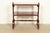 English Baker Furniture Regency Banded Flame Mahogany Two-Tier Tea Table or Occasional Side Table For Sale - Image 3 of 12