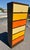 Metal Mid Century Multicolor Tab Filing Cabinet For Sale - Image 7 of 9