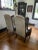 Wood Caned Wingback Velvet Chairs Pair by LeWittes For Sale - Image 7 of 16