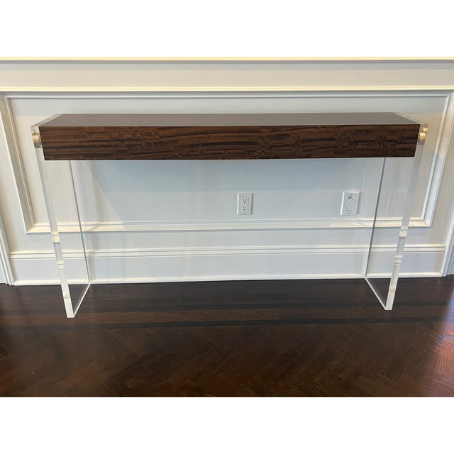 John Richard Aristar Console in Smoked Eucalyptus For Sale - Image 4 of 11