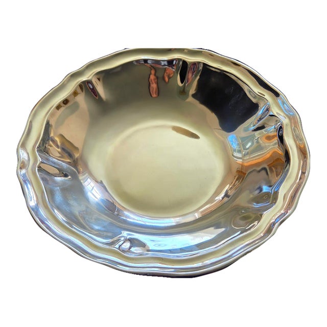 Early 2000s Five Elm Mirror-Polished Cast Aluminum Centerpiece Bowl For Sale
