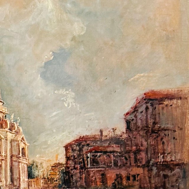 1970s 1970s Large Original Oil Painting "Horizons" Venice Grand Canal Impressionist by Armand Merizon For Sale - Image 5 of 10