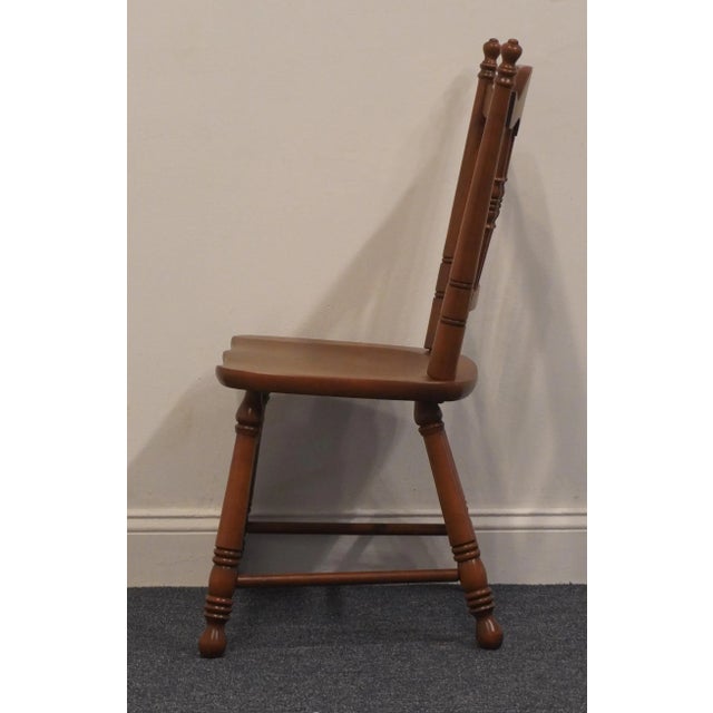 Wood Tell City Solid Hard Rock Maple Colonial Early American Dining Side Chair For Sale - Image 7 of 9