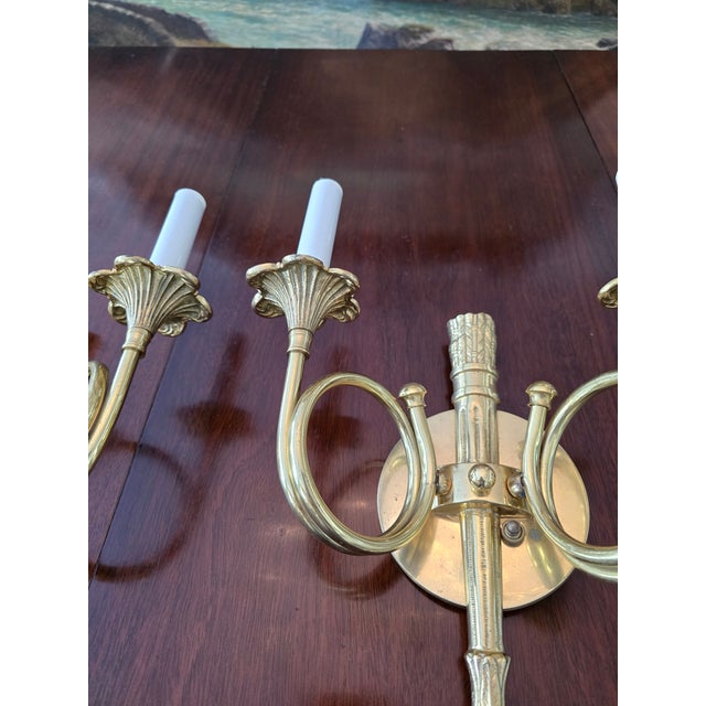 Mid-Century Modern Vintage Mid Century Modern Maison Charles Style Pr Sconces For Sale - Image 3 of 9