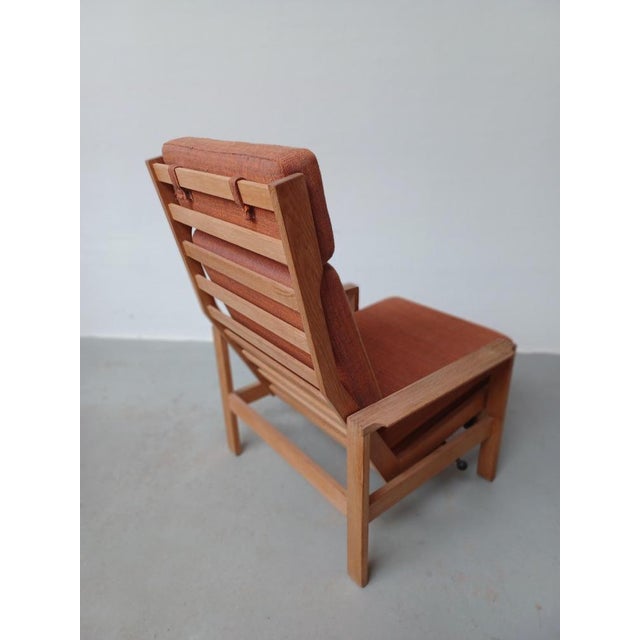 1960s Model 248 Swivel Lounge Chair in Oak from Borge Mogensen, 1960s For Sale - Image 5 of 12