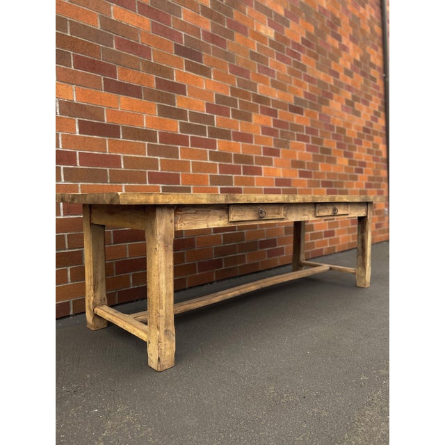 19th Century Oak Farmhouse Table For Sale In Seattle - Image 6 of 18