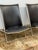 Black Ward Bennett for Brickel Associates Leather Scissor Chairs, Pair For Sale - Image 8 of 12