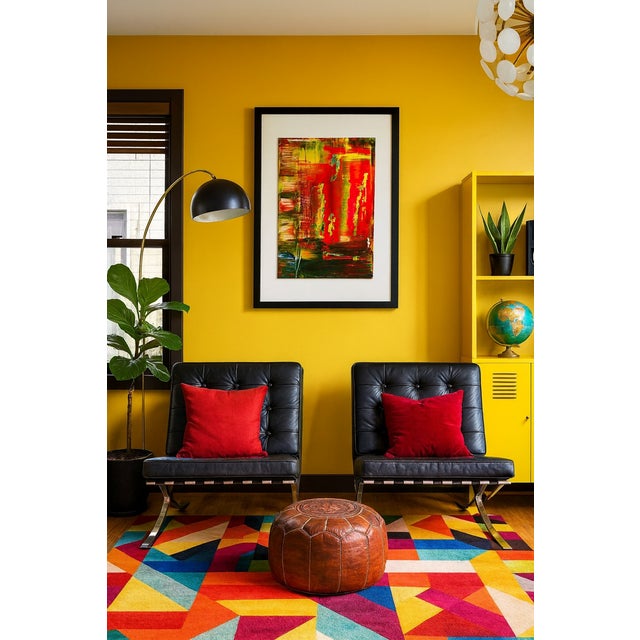 2020s Flames of Passion Abstract Expressionism Acrylic Painting by Shabs Beigh For Sale - Image 5 of 8